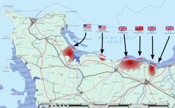 Normandy Map Of D Day Landings. CC:Philg88