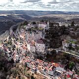 Rocamadour from above, France. Unsplash:Jacques Dillies