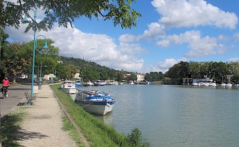 Garonne River Canal in Bordeaux, France.
