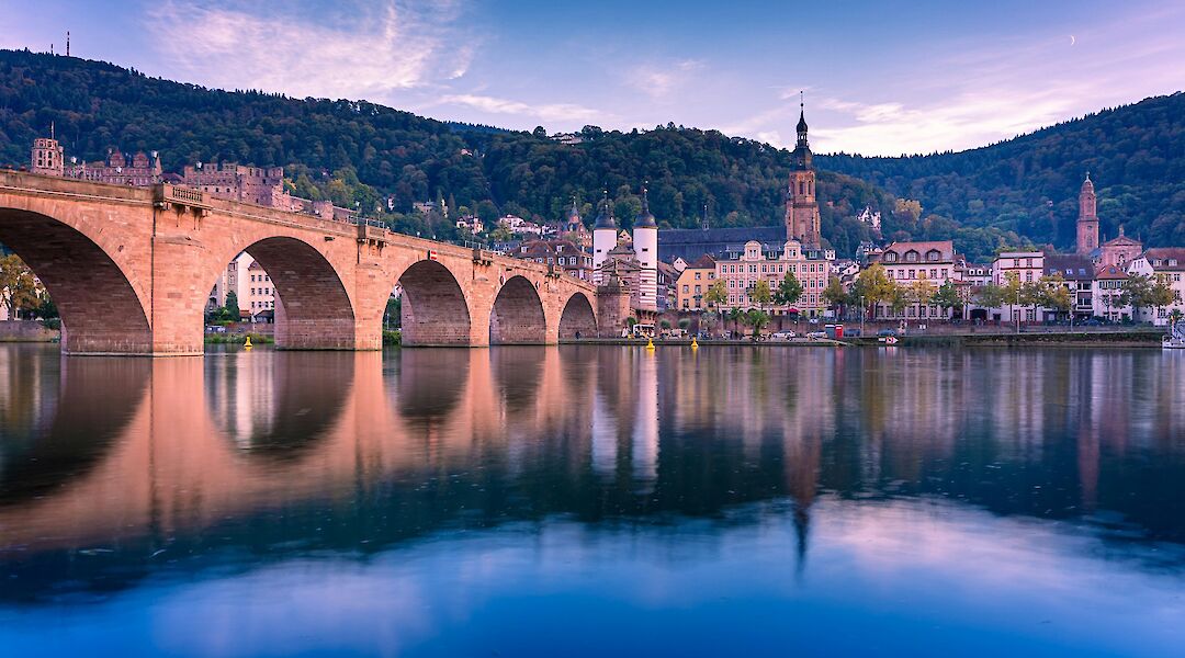 Dusk in Heidelberg, Germany. Unsplash:Maria Lopez Jorge