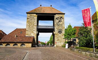 Entrance to a wine-tasting tour, Strasbourg to Mainz. CC:TO
