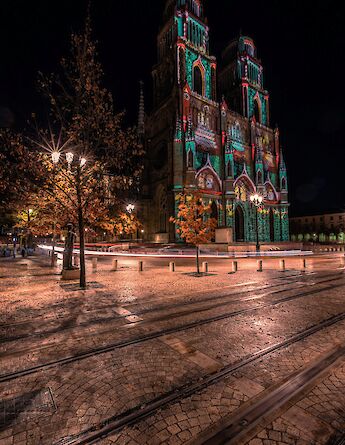 Cathedral of Orleans at night, France. Unsplash:Fabien Bellanger