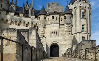 Steps up to the Château de Saumur, France. Unsplash:Free Nomad