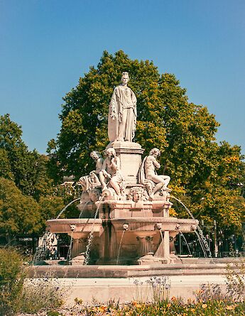 Fountain in Nimes, France. Unsplash:Chloe Martin