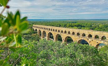 Greenery around the Pont du Gard, Nimes, France. Unsplash:Sebastien Jermer
