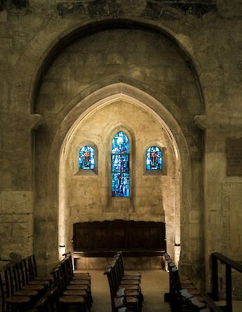 Inside a church in Les Baux de Provence, France. Unsplash:Jaakko Kemppainen