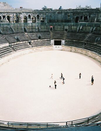 Inside the Aréne de Nimes, Nîmes, France. Unsplash:Hong Zhao