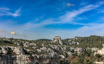Rocky landscape around Les Baux de Provence, France. Unsplash:Meg von Haartman