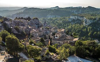 View of Les Baux de Provence from above, France. Unsplash:Jaakko Kemppainen
