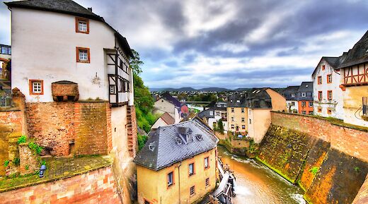 Saarburg in the Trier-Saarburg district of Germany. CC:Wolfgang Staudt