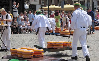 The famous Alkmaar Cheese Market in Holland!