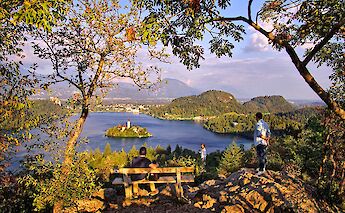Overlooking Lake Bled and the church on the island in Slovenia. Thomas Fabian@Flickr
