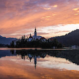 Lake Bled in Slovenia. CC:Kemalcan