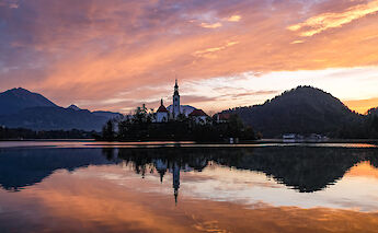 Lake Bled in Slovenia. CC:Kemalcan