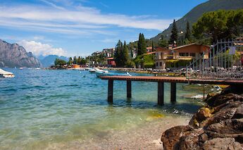 Jetty at Lake Garda, Italy. Unsplash@Louis Tripp