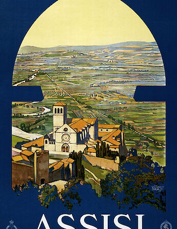 Assisi Travel Poster circa 1920