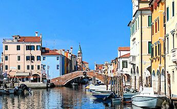 Colorful buildings in Chioggia, Italy. Unsplash@Stefano Marinelli