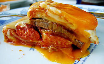 Francesinha is an original Portuguese sandwich! CC:Filipe Fortes