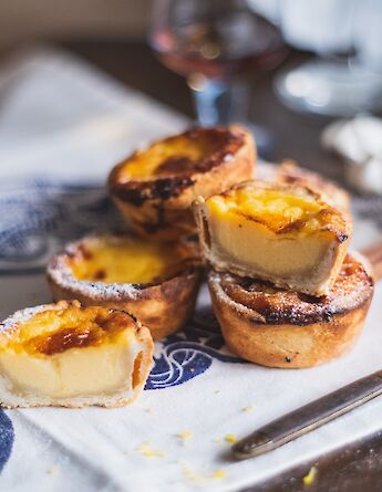 Pastel de nata is a Portuguese egg custard tart pastry! Diliara Garifulina@Unsplash