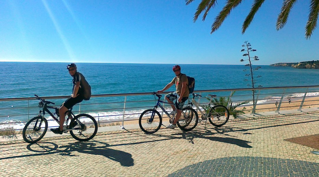 Biking the Algarve.
