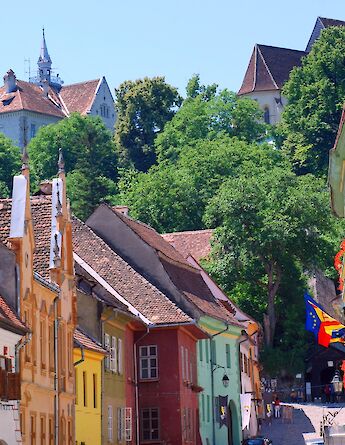 Sighișoara's Old Town in Transylvania, Romania. CC:MarculescuEugenIancuD60Alaska