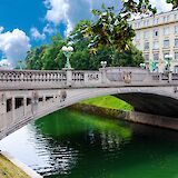 Ljubljana is known for its many bridges in Slovenia. Eugene Kuznetsov, Unsplash