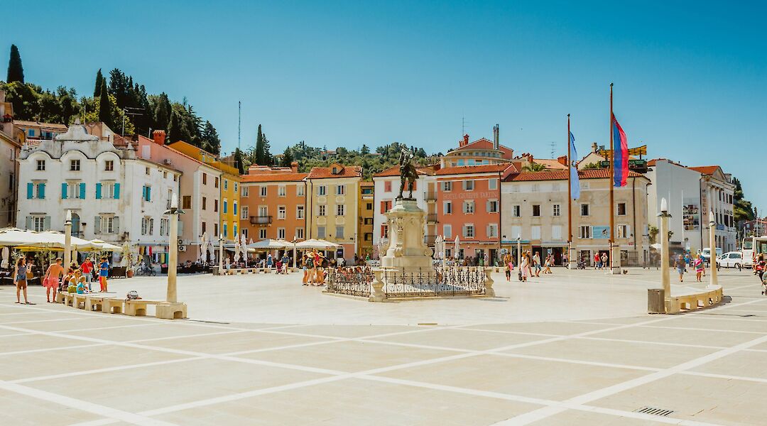 Tartini Square in Piran, Slovenia. Marco Verch Professional Photographer@Flickr