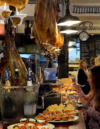 Jamón & tapas in San Sebastián, Spain. Pug Girl, Flickr