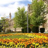 Gardens of Plaza de San Marcos in León, Spain. CC:Emgorio