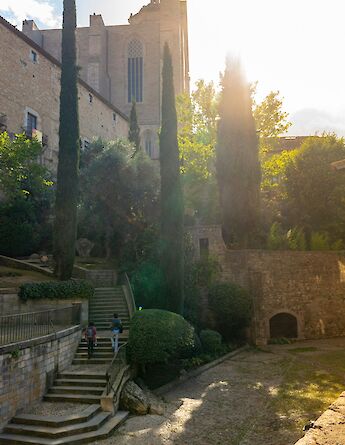 Sunset through the trees in Girona, Spain. Unsplash:David Vives