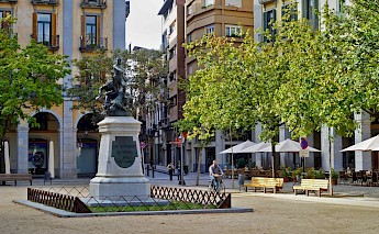 Plaça Independència in Girona, Catalonia, Spain. CC:JoJan