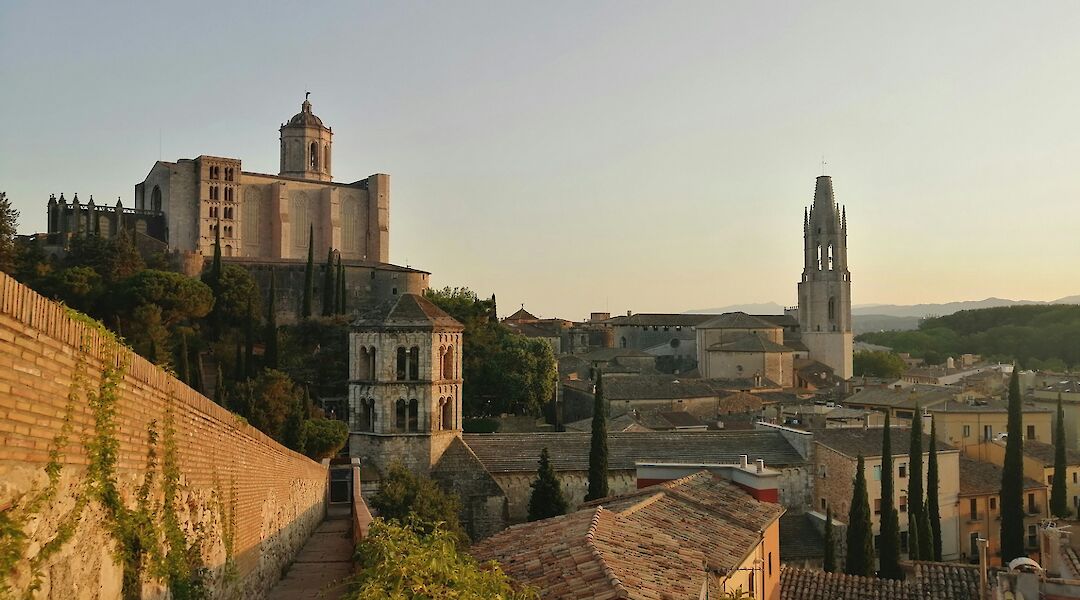 Walls of Girona at dusk, Spain. Unsplash:Enric Domas