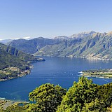 Lake Maggiore located in Lombardy & Piedmont, Italy and Ticino, Switzerland.