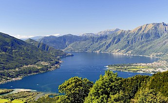 Lake Maggiore located in Lombardy & Piedmont, Italy and Ticino, Switzerland.
