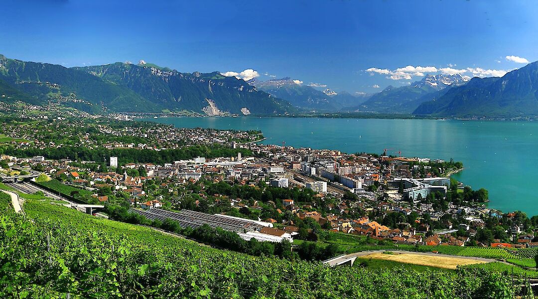 Vevey on Lake Geneva in Switzerland. CC:Foto-Falk