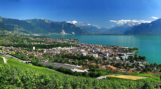 Vevey on Lake Geneva in Switzerland. CC:Foto-Falk