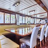 Dining area on board