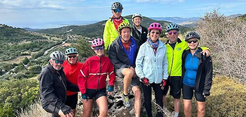 A group of cyclists on a bike tour in Greece. CC:Lynn H.
