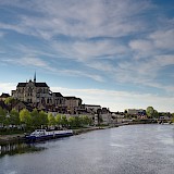Auxerre, France on Yonne River. CC-BY Missbutterfly