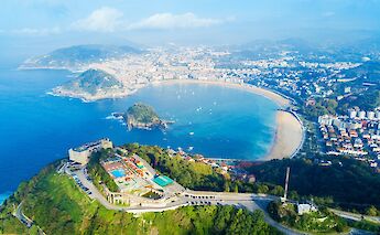 Aerial view of San Sebastian, Spain. Unsplash:Getty Images