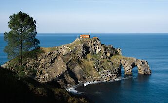 Looking out at San Juan de Gaztelugatxe, Spain. Unsplash:Antonio Gabola