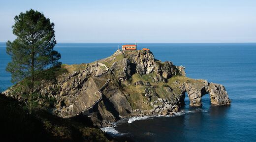Looking out at San Juan de Gaztelugatxe, Spain. Unsplash:Antonio Gabola