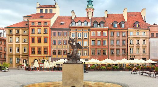Famous mermaid of Warsaw, Poland!
