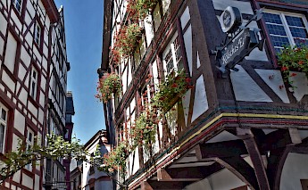Half-timbered architecture in Trittenheim, Bernkastel-Kues, Germany. Gunter Hentschel@Flickr