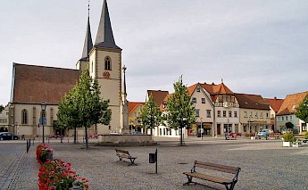 Marktplatz, Haßfurt, Germany. CC:Kreuzschnabel