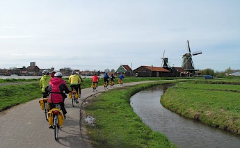 Biking Kinderdijk, the Netherlands.