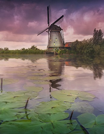 Kinderdijk windmills in Holland. Giuseppe Bandiera@Unsplash