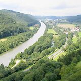 Altmühl River is part of the Main-Danube-Canal in Bavaria, Germany. CC:Pahu