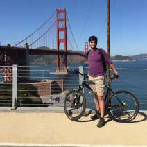 Jan on a bike ride in San Fransisco