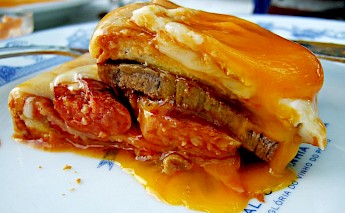 Francesinha, an original Portuguese sandwich. CC:Filipe Fortes